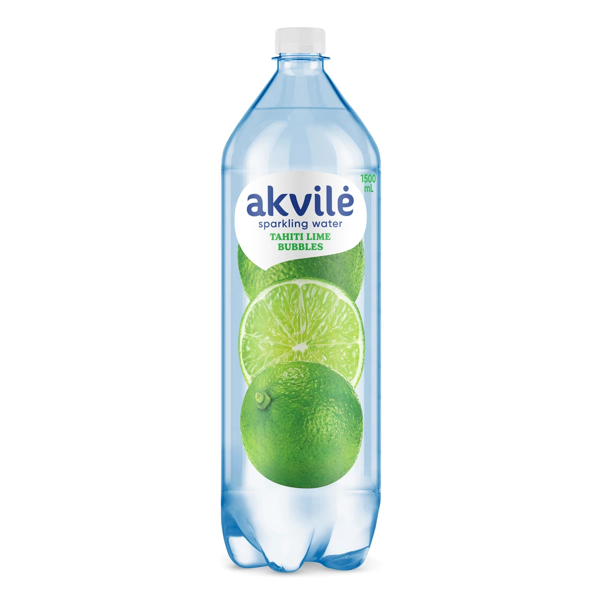 Akvilė Tahiti Lime Bubbles bottle on a white background